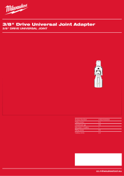 MILWAUKEE Univerzální kloubový adaptér ⅜″ 4932493358 A4 PDF