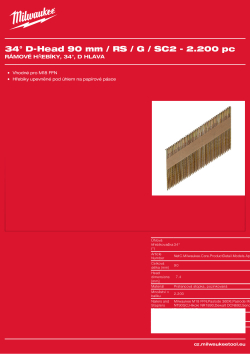 MILWAUKEE 34° Framing Nails II 4932492612 A4 PDF