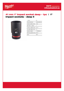 MILWAUKEE SHOCKWAVE™ IMPACT DUTY IMPACT SOCKETS 4932480432 A4 PDF