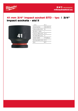MILWAUKEE SHOCKWAVE™ IMPACT DUTY IMPACT SOCKETS 4932480375 A4 PDF