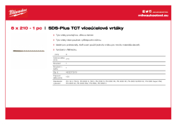 MILWAUKEE SDS-Plus TCT Multipurpose Drills 4932373919 A4 PDF
