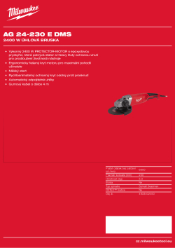 MILWAUKEE 2400 W 230 mm úhlová bruska 4933402450 A4 PDF