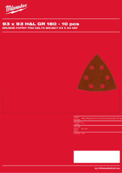 MILWAUKEE Standard Sanding Sheets for Delta Sanders Gen II 4932492273 A4 PDF