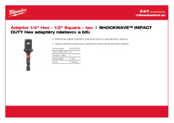 MILWAUKEE Adaptér 1/4˝ Hex - 1/2˝ čtverec DIN 3126 - E 6.3 4932478803 A4 PDF