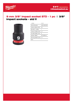 MILWAUKEE SHOCKWAVE™ IMPACT DUTY IMPACT SOCKETS 4932480266 A4 PDF