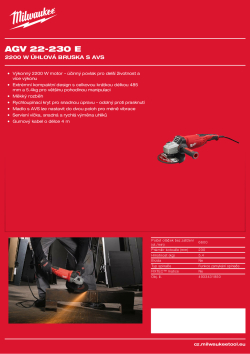 MILWAUKEE 2200 W 230 mm úhlová bruska 4933431850 A4 PDF