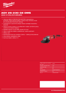 MILWAUKEE 2600 W 230 mm úhlová bruska 4933402490 A4 PDF