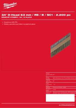 MILWAUKEE 34° Framing Nails II 4932492600 A4 PDF