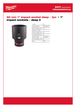 MILWAUKEE SHOCKWAVE™ IMPACT DUTY IMPACT SOCKETS 4932480437 A4 PDF