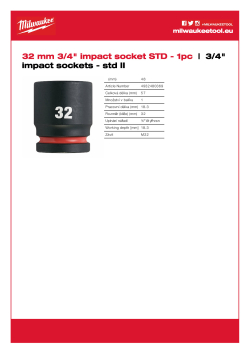 MILWAUKEE SHOCKWAVE™ IMPACT DUTY IMPACT SOCKETS 4932480369 A4 PDF