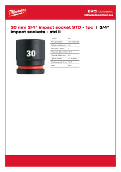 MILWAUKEE SHOCKWAVE™ IMPACT DUTY IMPACT SOCKETS 4932480368 A4 PDF