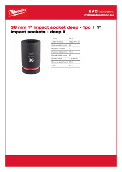 MILWAUKEE SHOCKWAVE™ IMPACT DUTY IMPACT SOCKETS 4932480429 A4 PDF