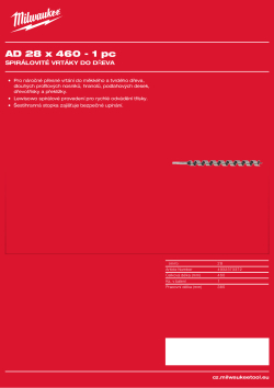 MILWAUKEE Wood auger bits 4932373372 A4 PDF