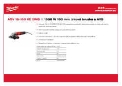 MILWAUKEE 1550 W 150 mm úhlová bruska s AVS 4933459165 A4 PDF