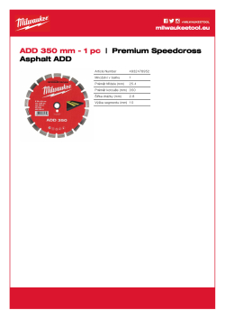 MILWAUKEE Kotouč ADD 350 mm 4932478952 A4 PDF