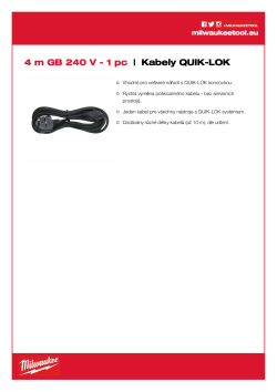 MILWAUKEE Cables 4932373508 A4 PDF