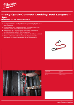 MILWAUKEE QUICK-CONNECT™ závěs nářadí do 4,5 kg 4932471429 A4 PDF