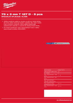 MILWAUKEE Metal: Special application aluminium 4932274315 A4 PDF