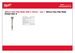 MILWAUKEE Široký plochý sekáč upínání 30mm Hex 4932479225 A4 PDF