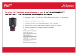 MILWAUKEE SHOCKWAVE™ IMPACT DUTY IMPACT SOCKETS 4932480349 A4 PDF