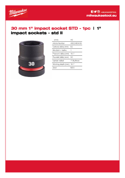 MILWAUKEE SHOCKWAVE™ IMPACT DUTY IMPACT SOCKETS 4932480409 A4 PDF