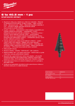 MILWAUKEE 6 - 40,5 mm 48899340 A4 PDF
