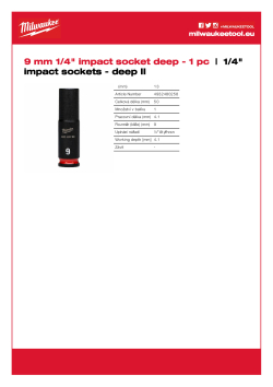 MILWAUKEE SHOCKWAVE™ IMPACT DUTY IMPACT SOCKETS 4932480258 A4 PDF