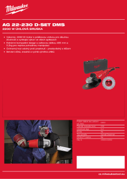 MILWAUKEE 2200 W 230 mm úhlová bruska 4933440292 A4 PDF