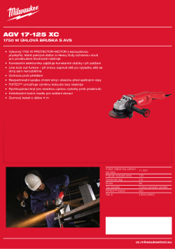 MILWAUKEE 1750 W 125 mm úhlová bruska s AVS 4933449850 A4 PDF