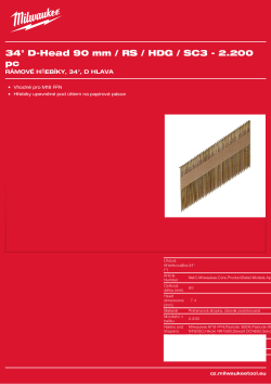 MILWAUKEE 34° Framing Nails II 4932492615 A4 PDF