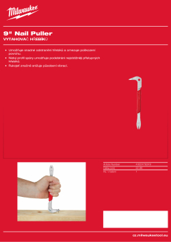 MILWAUKEE Vytahovač hřebíků 230 mm 4932478249 A4 PDF