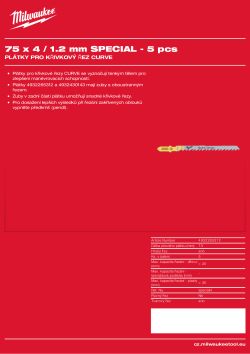 MILWAUKEE Wood: Curve cutting blades 4932265312 A4 PDF