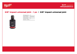 MILWAUKEE Kloub k průmyslovým hlavicím ⅜″ SHOCKWAVE™ IMPACT DUTY 4932480301 A4 PDF
