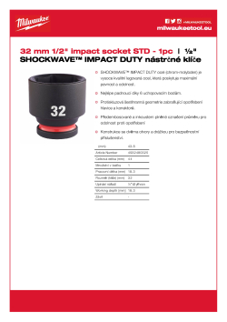 MILWAUKEE SHOCKWAVE™ IMPACT DUTY IMPACT SOCKETS 4932480325 A4 PDF