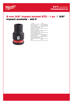 MILWAUKEE SHOCKWAVE™ IMPACT DUTY IMPACT SOCKETS 4932480265 A4 PDF
