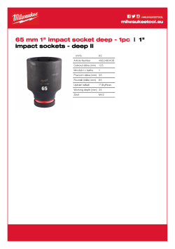 MILWAUKEE SHOCKWAVE™ IMPACT DUTY IMPACT SOCKETS 4932480438 A4 PDF