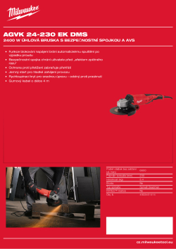 MILWAUKEE 2400 W úhlová bruska s bezpečnostní spojkou a AVS 4933451414 A4 PDF