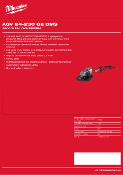 MILWAUKEE 2400 W 230 mm úhlová bruska 4933402520 A4 PDF