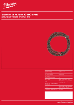 MILWAUKEE 32 mm x 4,5 m heavy duty otevřená vinutá spirála 4932471711 A4 PDF