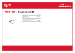MILWAUKEE 75 mm řezák kořenů ke spirálám 16 mm a 20 mm 48532832 A4 PDF