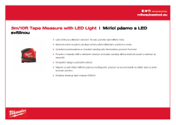 MILWAUKEE Svinovací metr s LED 3 m/ 10 ft 48226602 A4 PDF
