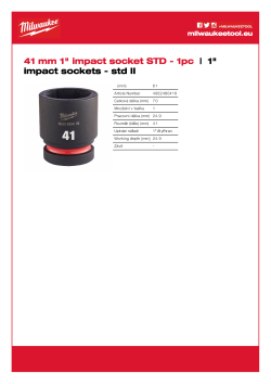 MILWAUKEE SHOCKWAVE™ IMPACT DUTY IMPACT SOCKETS 4932480416 A4 PDF