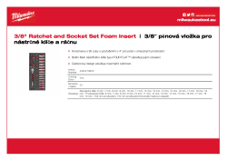 MILWAUKEE 3/8″ pěnová vložka pro nástrčné klíče a ráčnu 4932479825 A4 PDF