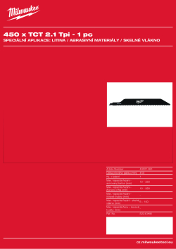 MILWAUKEE Cast Iron / abrasive materials / fibreglass 48001460 A4 PDF