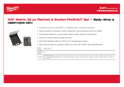 MILWAUKEE Sada ráčny ⅜″ a nástrčných klíčů (32 ks) v kompaktním organizéru PACKOUT™ 4932478813 A4 PDF