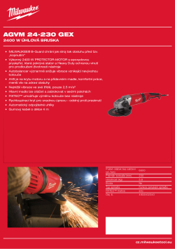 MILWAUKEE 2400 W 230 mm úhlová bruska 4933402340 A4 PDF