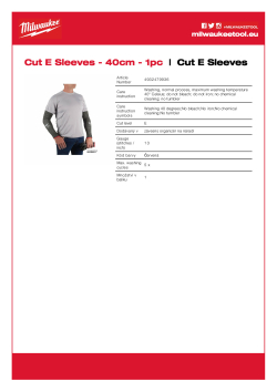 MILWAUKEE Rukávy odolné proti proříznutí tř. E - 40 cm 4932479936 A4 PDF
