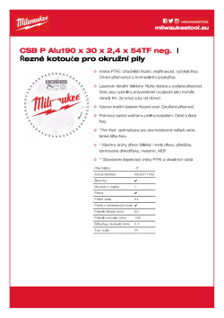 MILWAUKEE CSB P Alu190 x 30 x 2.4 x 54TF neg 4932471303 A4 PDF