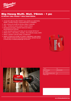 MILWAUKEE Kruhová pilka BIG HAWG™ Multimaterial 76 mm 4932464931 A4 PDF