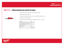 MILWAUKEE Nízkootáčková příma bruska 4933391200 A4 PDF